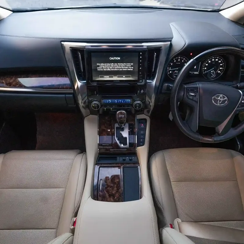 Toyota Alphard dashboard seen from above